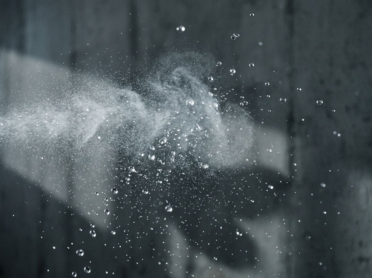 Ultra-fine hypochlorous acid mist droplets — IRONPUR HOCl skin spray macro